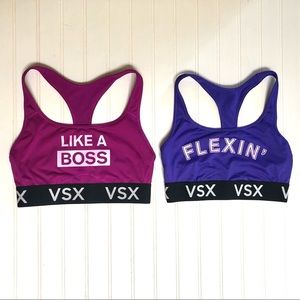 1️⃣ Victoria’s Secret VSX Sports Bra workout pink or purple ☝🏻ONE womens bra